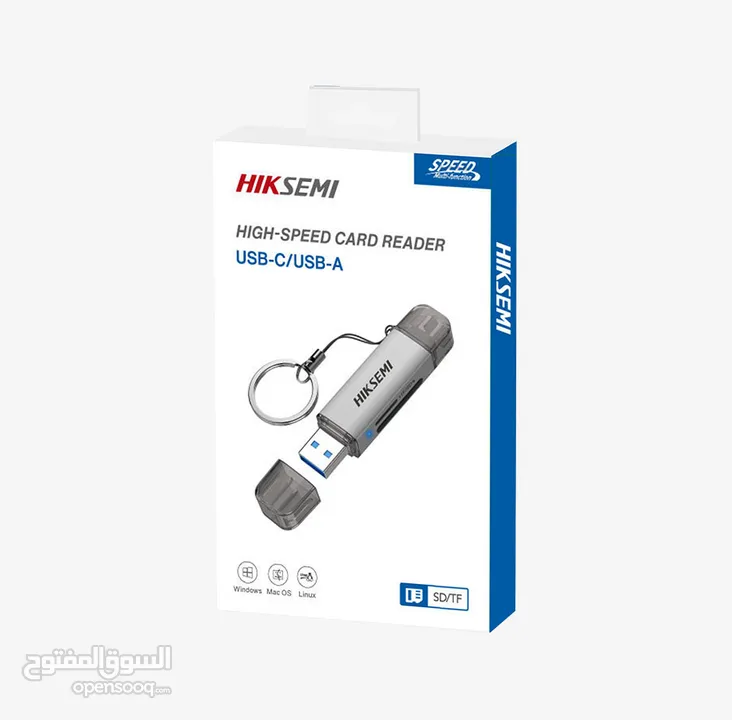 قارئ كروت ذاكرة مدخل سريع النقل من هيكسيمي Hiksemi Card Reader CR01 USB3.0 & Type-C