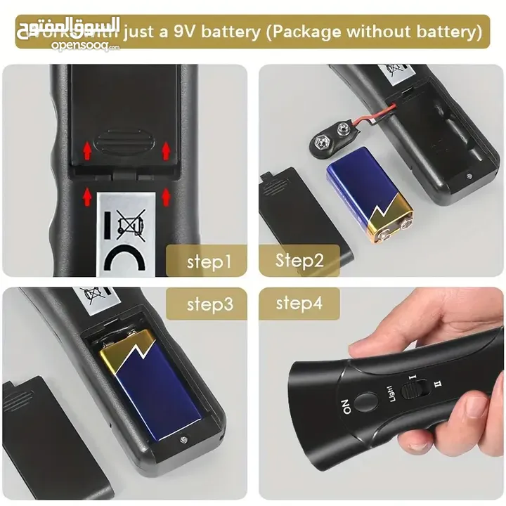 جهاز التحكم في نباح الكلاب بتقنية موجات الصوت المحمولة مع حساسين LED -1