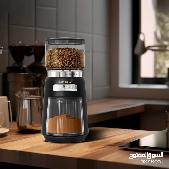 Lepresso مطحنة حبوب القهوة (LPPWGRBK)    Lepresso Coffee Bean Grinder (LPPWGRBK)