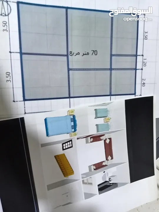 طابعة hp ملونة و اسود و أبيض بحالة ممتازة