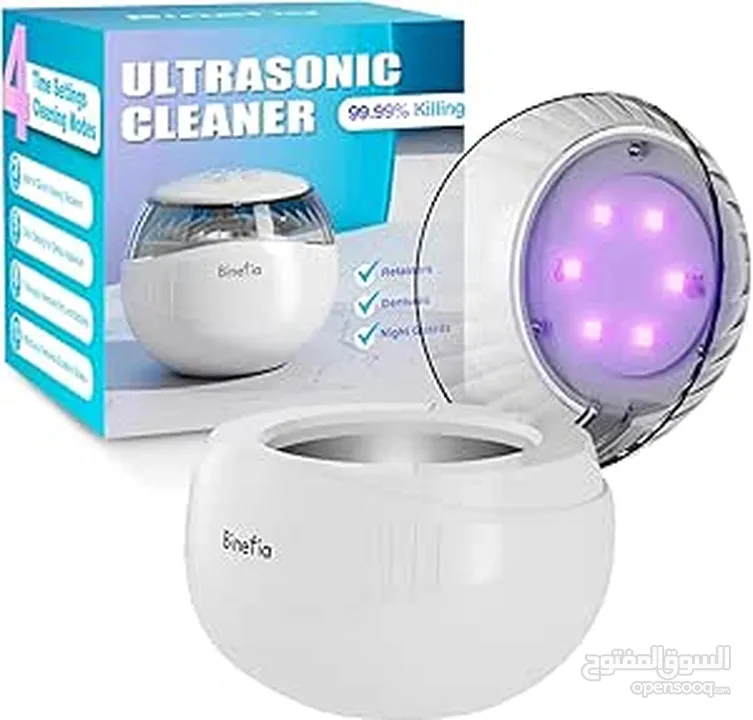 منظف ​​بالموجات فوق الصوتية U-V مع 4 أوضاع،لطقم الأسنان والمجوهرات وأخرى.  Ultrasonic U-V Cleaner