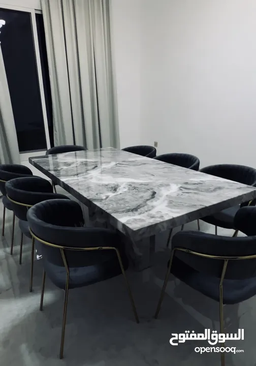 Marble dining table 8 peopls