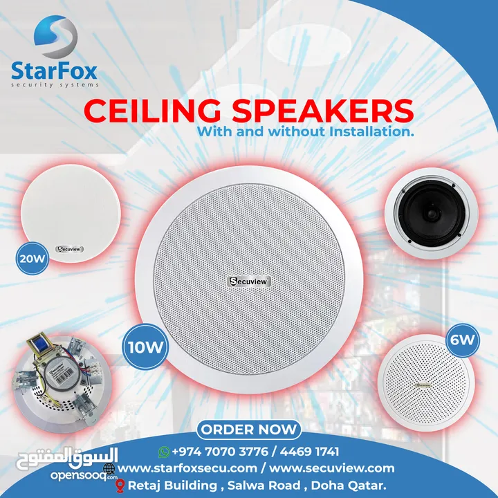 Ceiling Speakers With and Without Installation