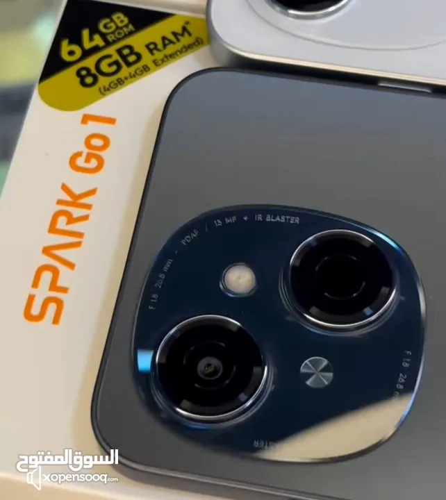جهاز جديد بالكرتونة Spark GO 1 رام 6 و 8 جديد 64 و 128 مكفول سنة متوفر توصيل