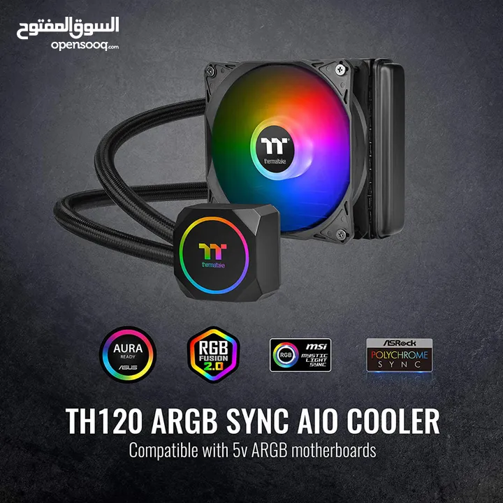 التبريد المائي من Thermaltake Th120 ARGB عالي الادء والفعالية بسعر حرق لفترة محدودة