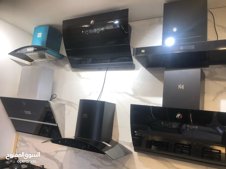 شفاط مطبخ تصميم أنيق وحصري نوع MS قوة شفط عالية إضاءة LED فلاتر سهلة الفك حرق سعر 99د فقط لفترة