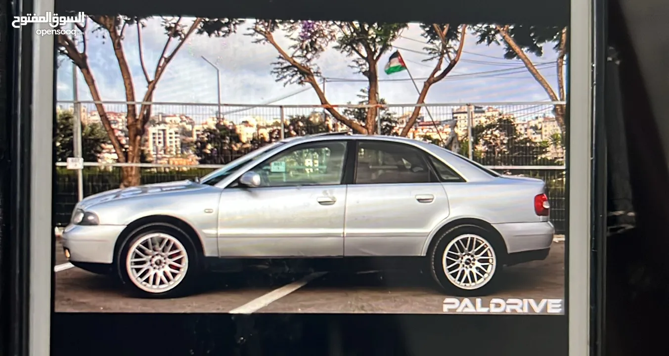 اودي A4 موديل 2000   مطور 1800  فتحة سقف  جنط مغنسيوم  مسجل شاشة  كمرة خلفية جير مطور 100/100