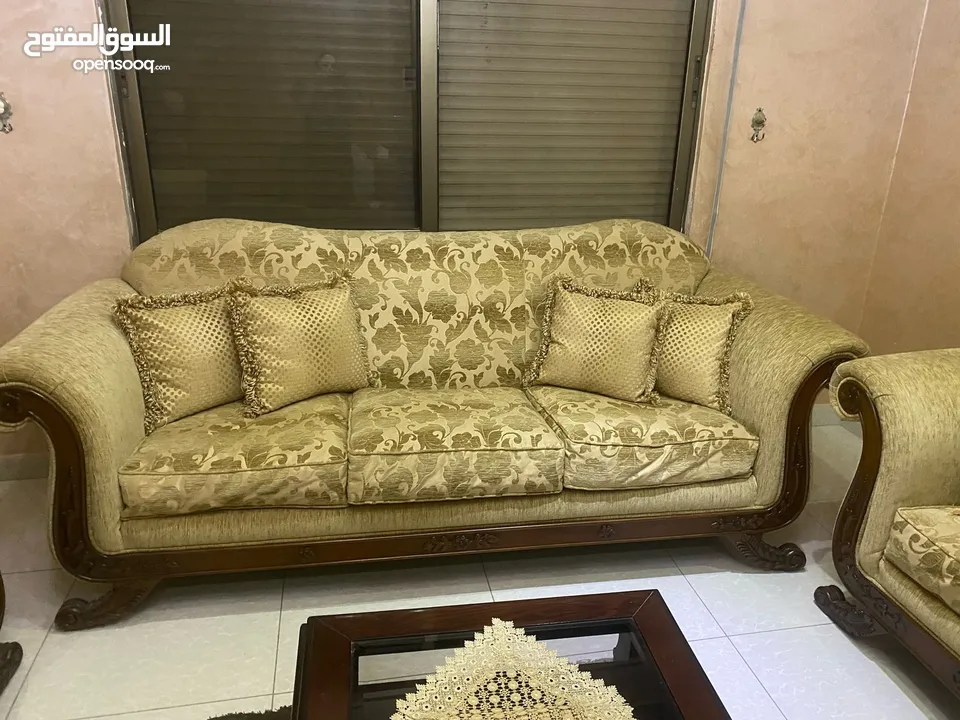طقم كنب خشب زان