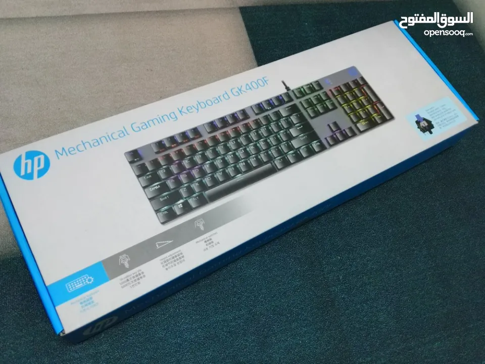 GK400F keyboard hp Mechanical Gaming كيبورد جيمنج من اتش بي مواصفات ممتازة مضيئ  