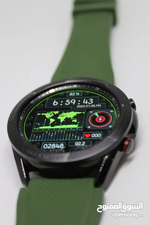 SAMSUNG GALAXY WATCH 3 SIZE 45MM WITH ARMY GREEN RUBBER BAND