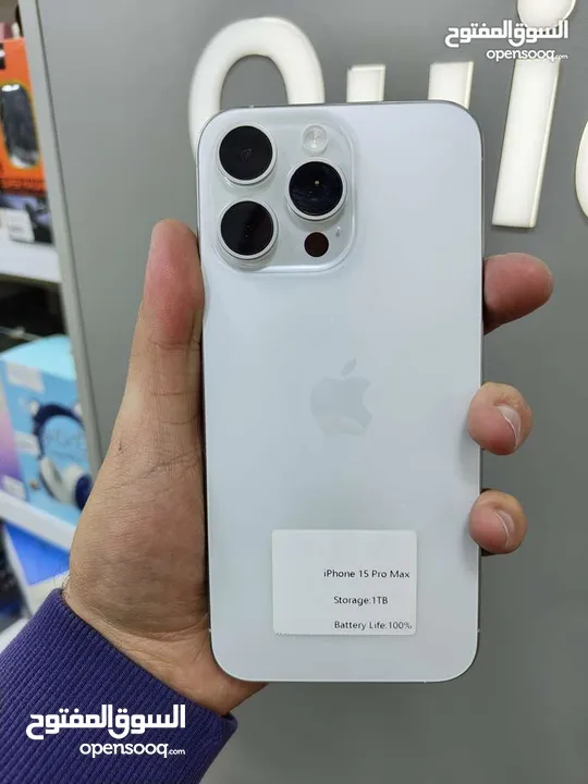 IPHONE 15 PRO MAX ( 1-TB ) USED /// ايفون 15 برو ماكس ذاكرة 1 تيرا مستعمل وكاله