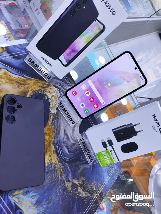 جهاز وكالة علفحص SAMSUNG A35 جيجا 256 رام 16 معه بكج هدية معه كرتونه