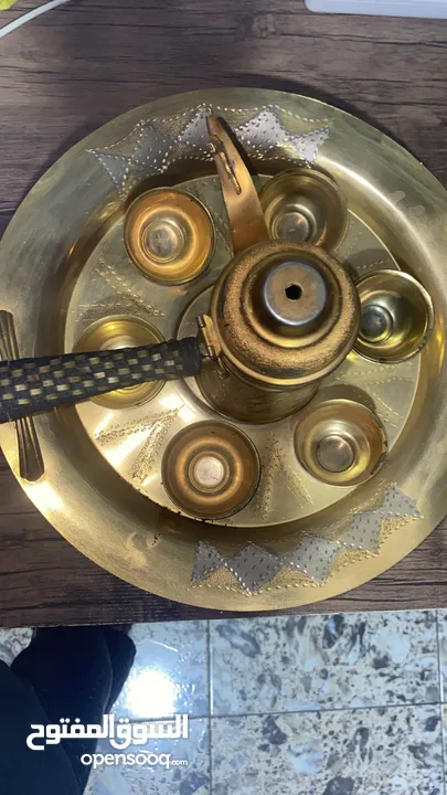صنيه مع فناجينها نحاس صنع مصر