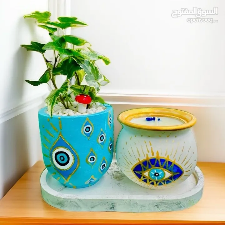 Handmade pots and candles