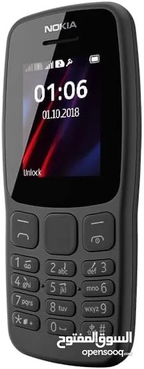 Nokia 106 dual sim لون اسود