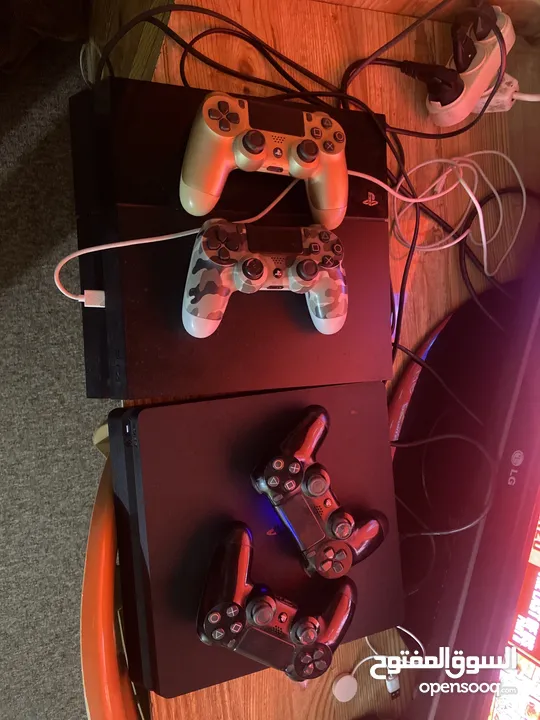 جهازين ps4 fat +ps4 slim