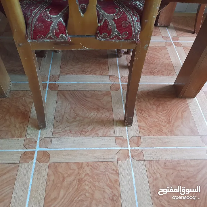 كراسي سفره  عدد 6  زان