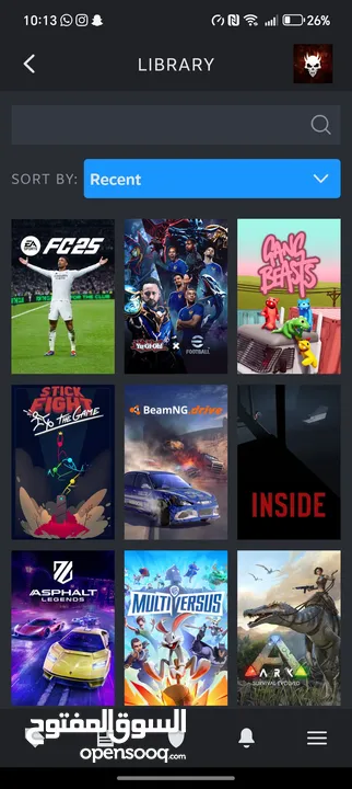 حساب ستيم Ea sport fc 25 و العاب أخرى فيه