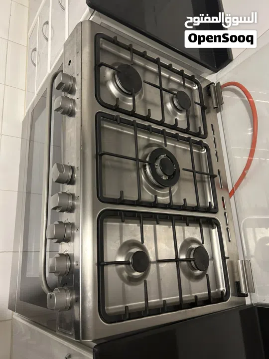 Hoover 90 X 60 cm, 5 Burners Free Standing Gas Cooker, Silver FGC9060