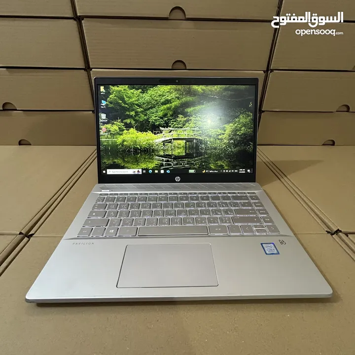 لابتوب حديث سلم HP، كور i5 جيل ثامن، رام 8 كيكا، SSD 512 مع سيت هدايا