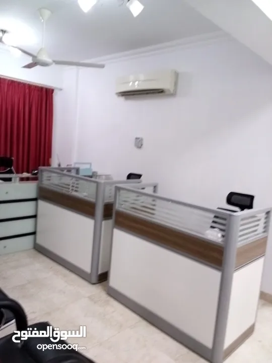 fully furnishdf office  for rent inthe first l;ine of alkhod sooq