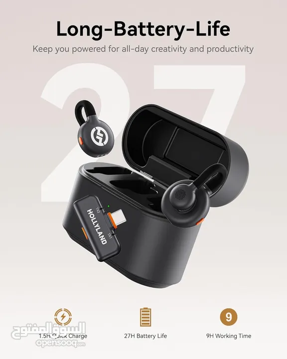 Hollyland Lark M2S Wireless Microphone with USB-C Plug ميكرفون هولي لاند تايب سي
