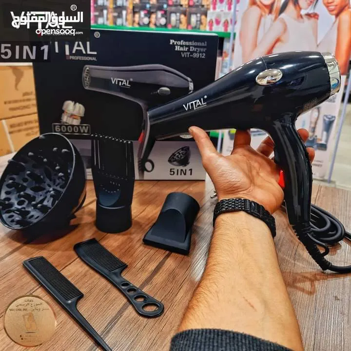سشوار ماركة VITAL فيتال الايطالية 6000واط 5في1
