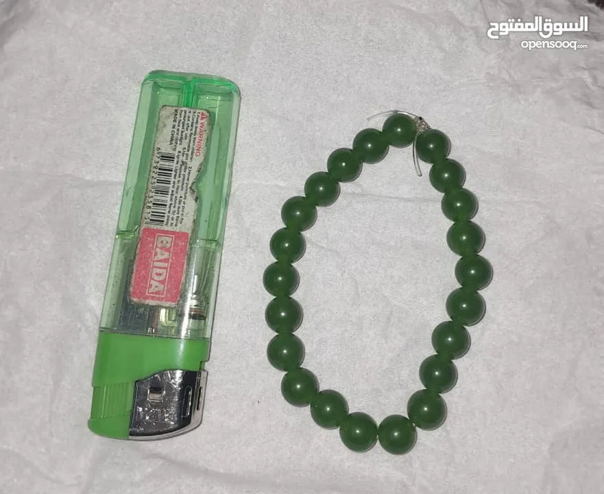 حجر الجاد سواره 22 خرزه من حجر الجاد