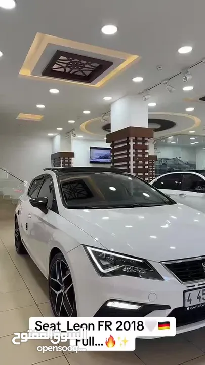 Seat FR 2018 لون ابيض فتحة سفف بانوراما فحص ممتاز