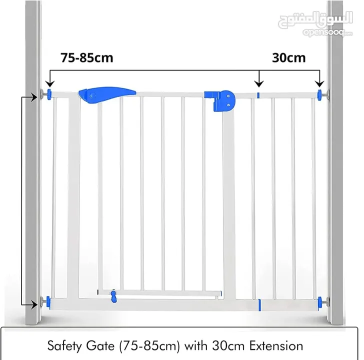 حاجز أمان للأطفال جديد غير مستعمل عرض 75سمالى86سم السعر 20دينار
