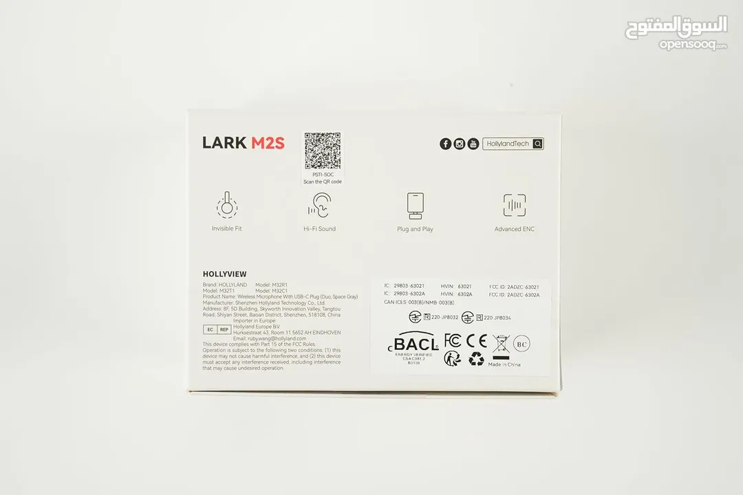 Hollyland Lark M2S Wireless Microphone with USB-C Plug ميكرفون هولي لاند تايب سي