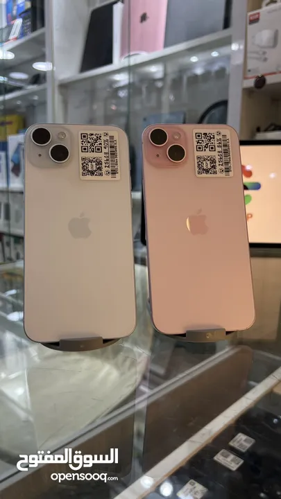 ‏iPhone 15 Plus 256GB / Pink & Blue  وارد شرق أوسط مدخل خط بطاريات بين 86‎%‎ - 90%