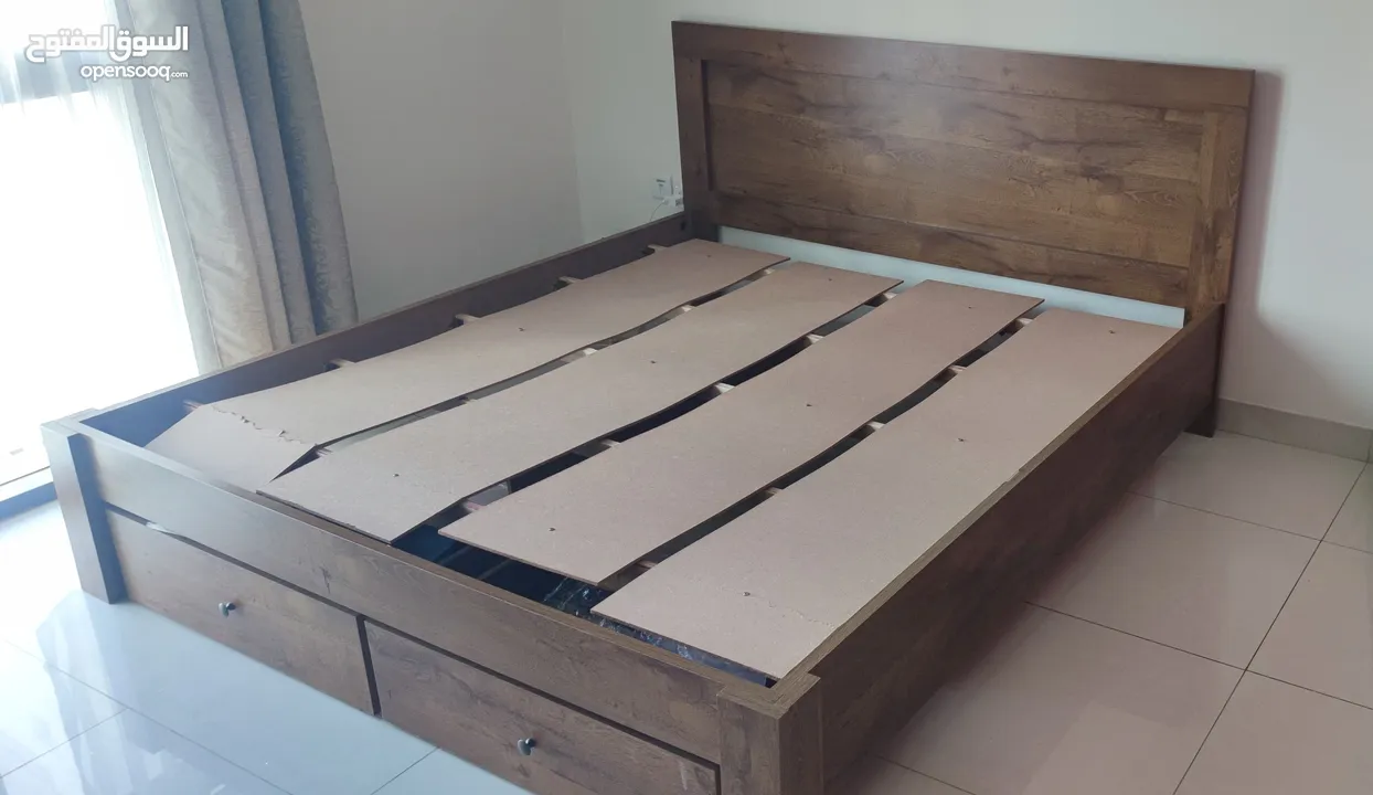 Used bed + Dresser table with mirror for sale