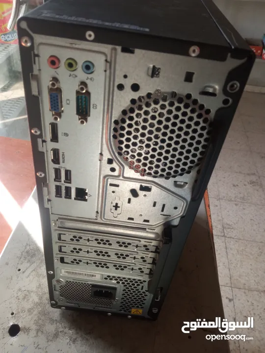 كمبيوتر مكتبي Lenovo بمواصفات ممتازة i5-7400 بس ناقصو الواجهة الأمامية لجهاز بس شغال الف