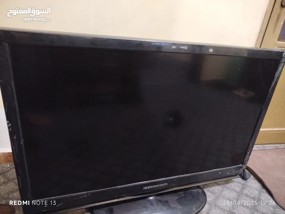 شاشة ناشيونال الكتريك 42 بوصة  LCD مستعمل، تعمل بشكل ممتاز مع ريموت.