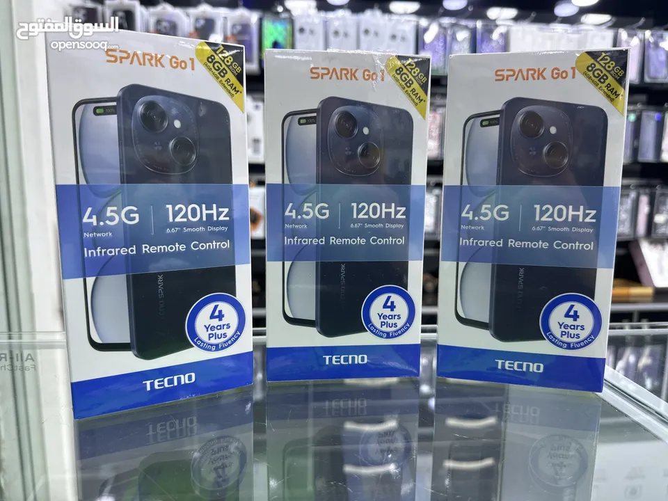 Tecno spark go1   ‎سعة التخزين الداخلية (128GB)