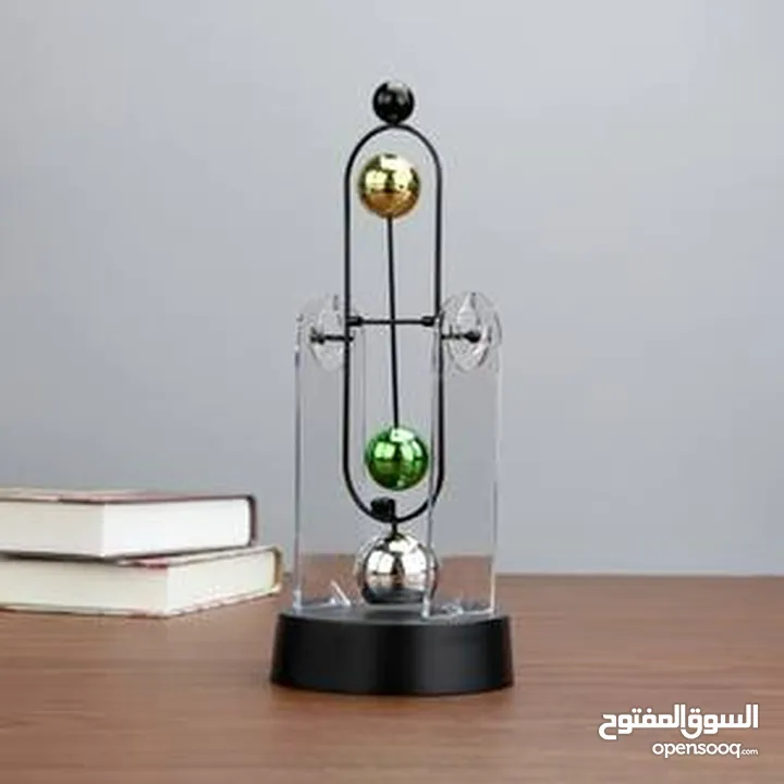 منظر بندول  ديكور نابض متحرك دوران عكسي  بالتنافر المغناطيسي  ل مكتب او منزل