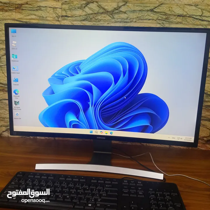للبيع كمبيوتر كامل DEL ديل  (4790 Intel Core i7) مع شاشة منحنية سامسونج 27 انش بحالة ممتازة