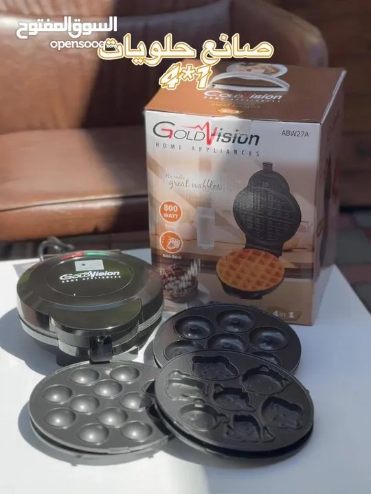 صانع الحلويات Gold Vision  *4 في 1 مع هذا الجهاز الرائع، يمكنكم تحضير أشهى الحلويات بسهولة