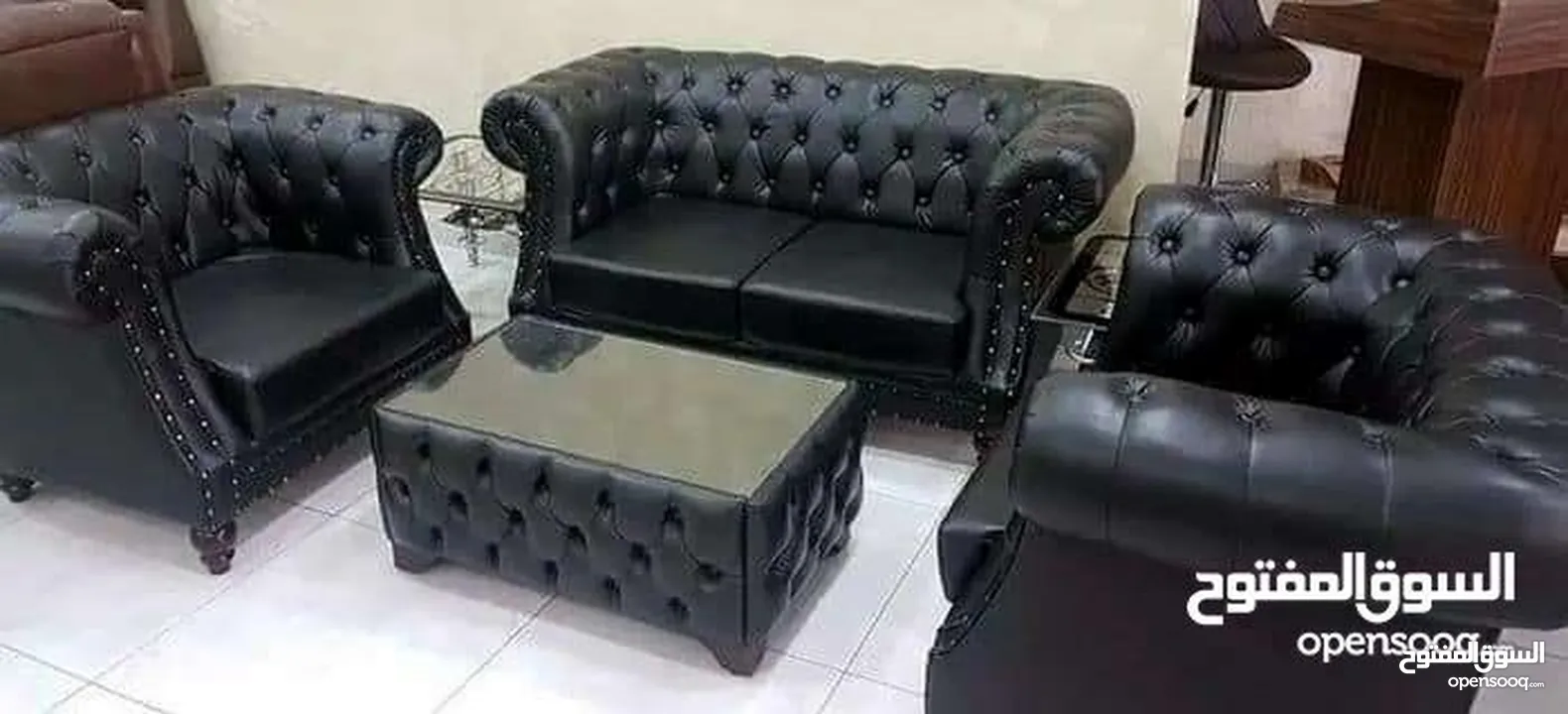 كنب مكتبي جلد فاخر : أثاث مكتبي جديد : عمان ماركا (218034724)