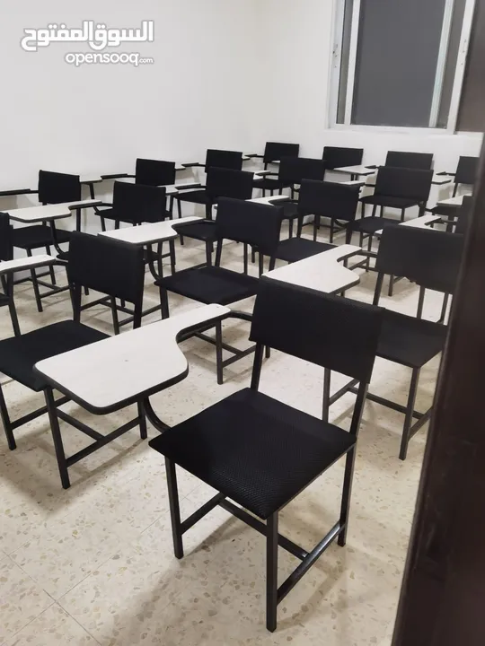 تفصيل كراسي محاضرات مع ركاية ودروج مدرسية. طاولات تركية