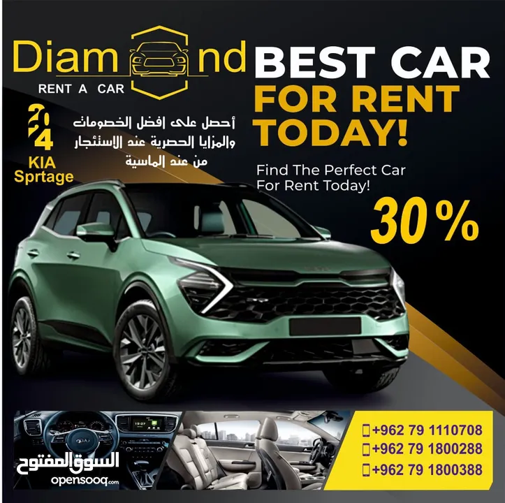 للإيجار كيا سبورتيج هايبرد 2024 بأفضل الأسعار