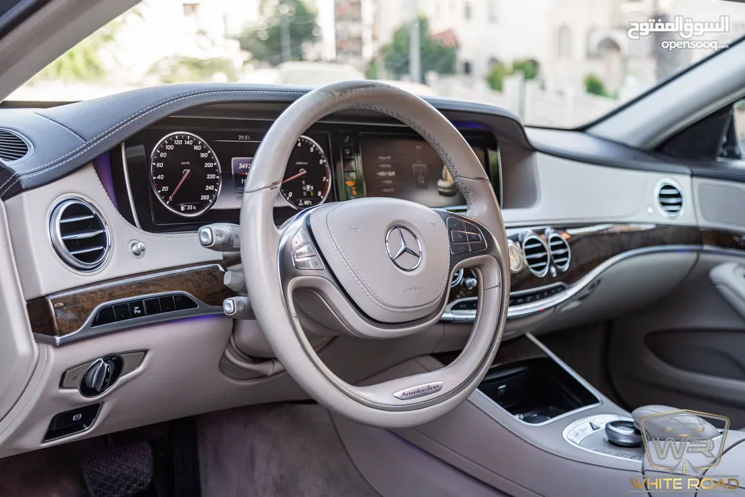 Mercedes S400 2015   السيارة وارد الشركة و قطعت مسافة 111,000 كيلو متر