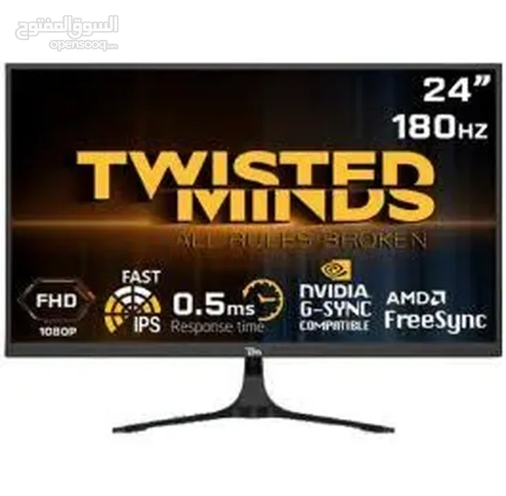 للبيع شاشه 180hz و سرعة الاستجابه 0.5 و الألوان ips و الجوده full hd و معاها استاند و جميع الوايرات