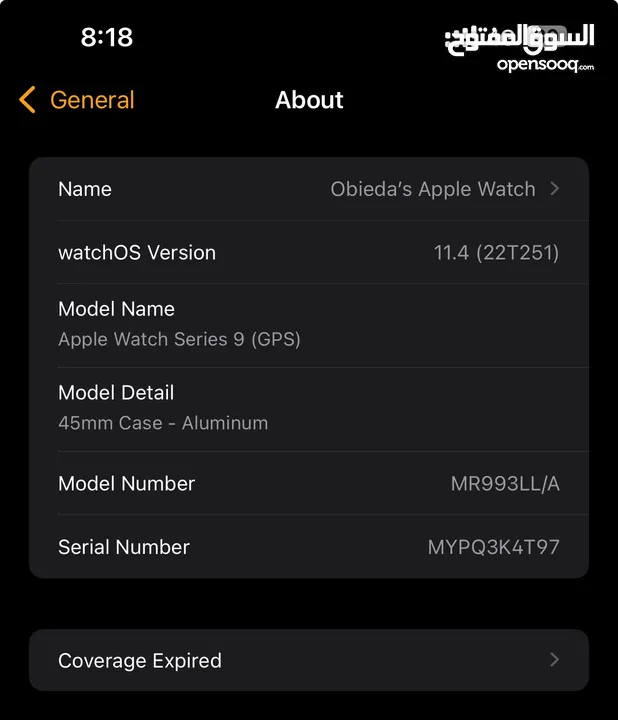 Apple watch Series 9 45mm GBS