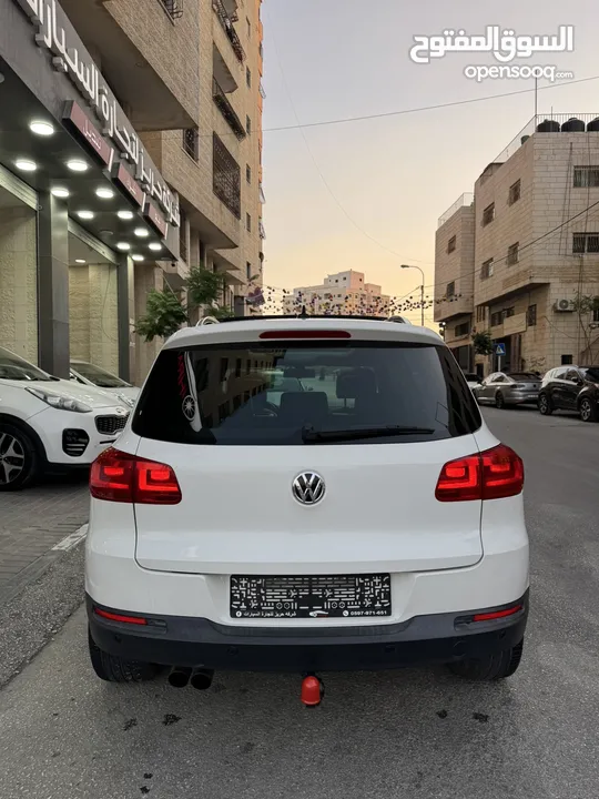 فوكس فاجن تيجوان 2012 بنزين متور 2000 تيربو 4x4 فتحة سقف بانوراما فرش بني مميز عداد قليل فحص ممتاز