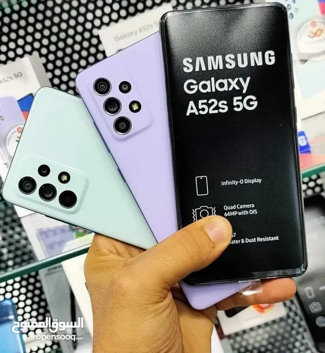 مستعمل اخو الجديد Samsung A52s 5G رام 16 جيجا 256 أغراضة والكرتونه الأصلية متوفر توصيل