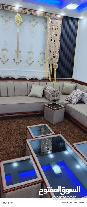 مفروشات تفصيل جميع الموديلات خزائن حائط وغرف نوم وغ ف قعده واطقم كنب
