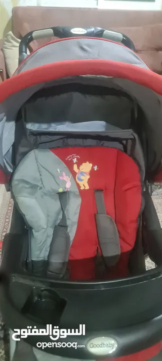 عرباية أطفال قوية ومتينة وشبه جديديدة استعمال قليل وماركة GOODbabY وبحالة ممتازة