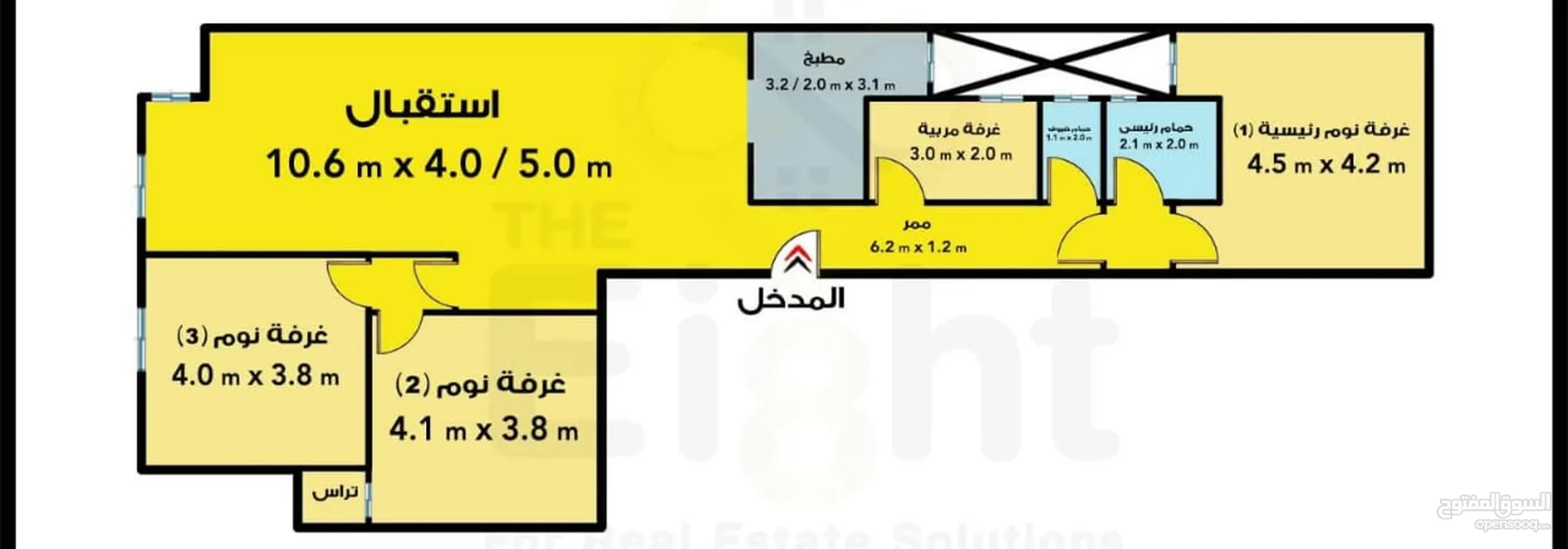 شقة للبيع 170 م سموحة ( ش الريادة ) - بسعر : 4,100,000 كاش